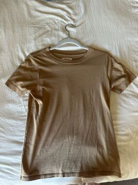 Madewell Tan Crewneck Tee